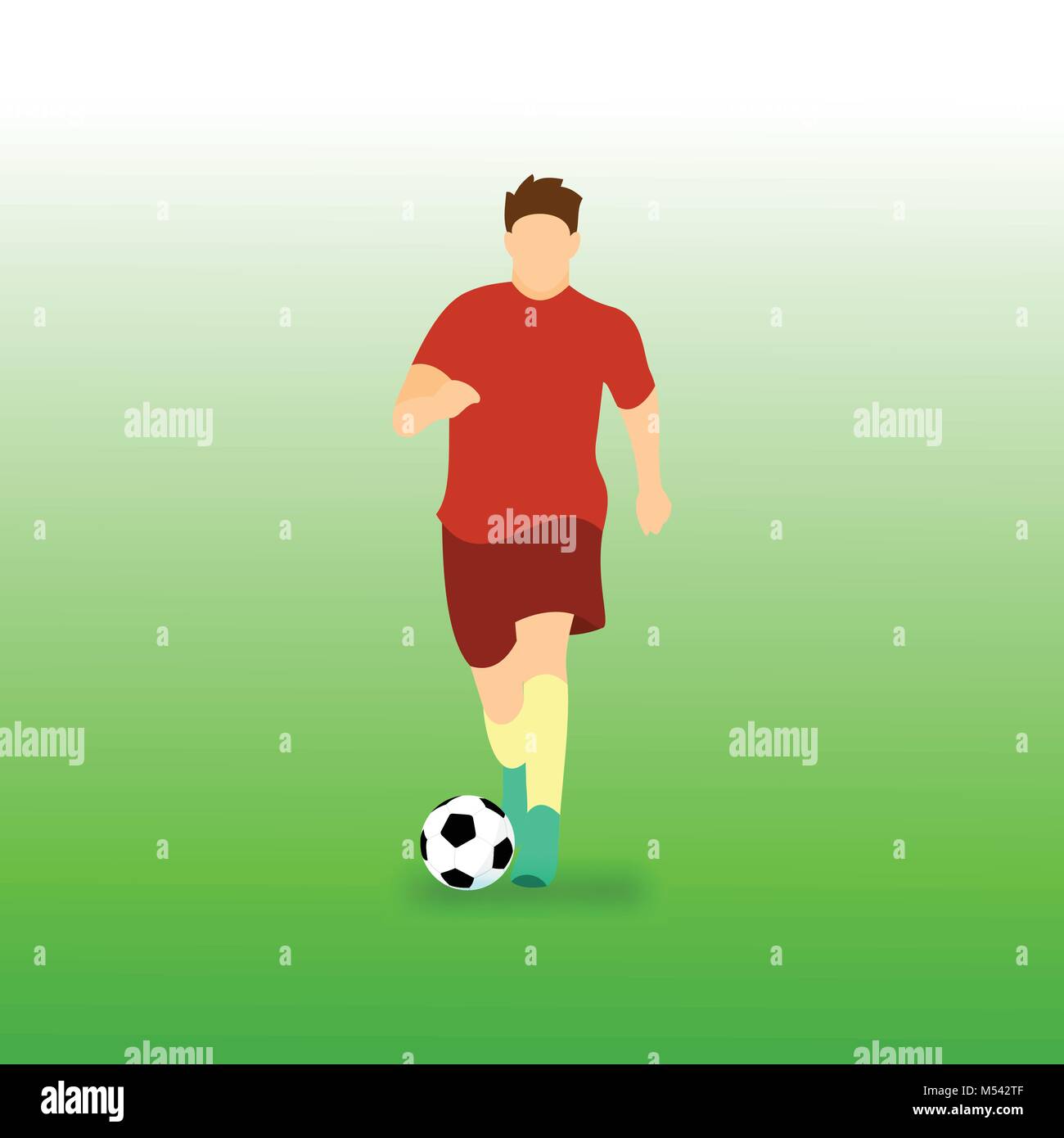 Les dribbles ballon de soccer Football Player Vector Illustration Graphic Design Illustration de Vecteur
