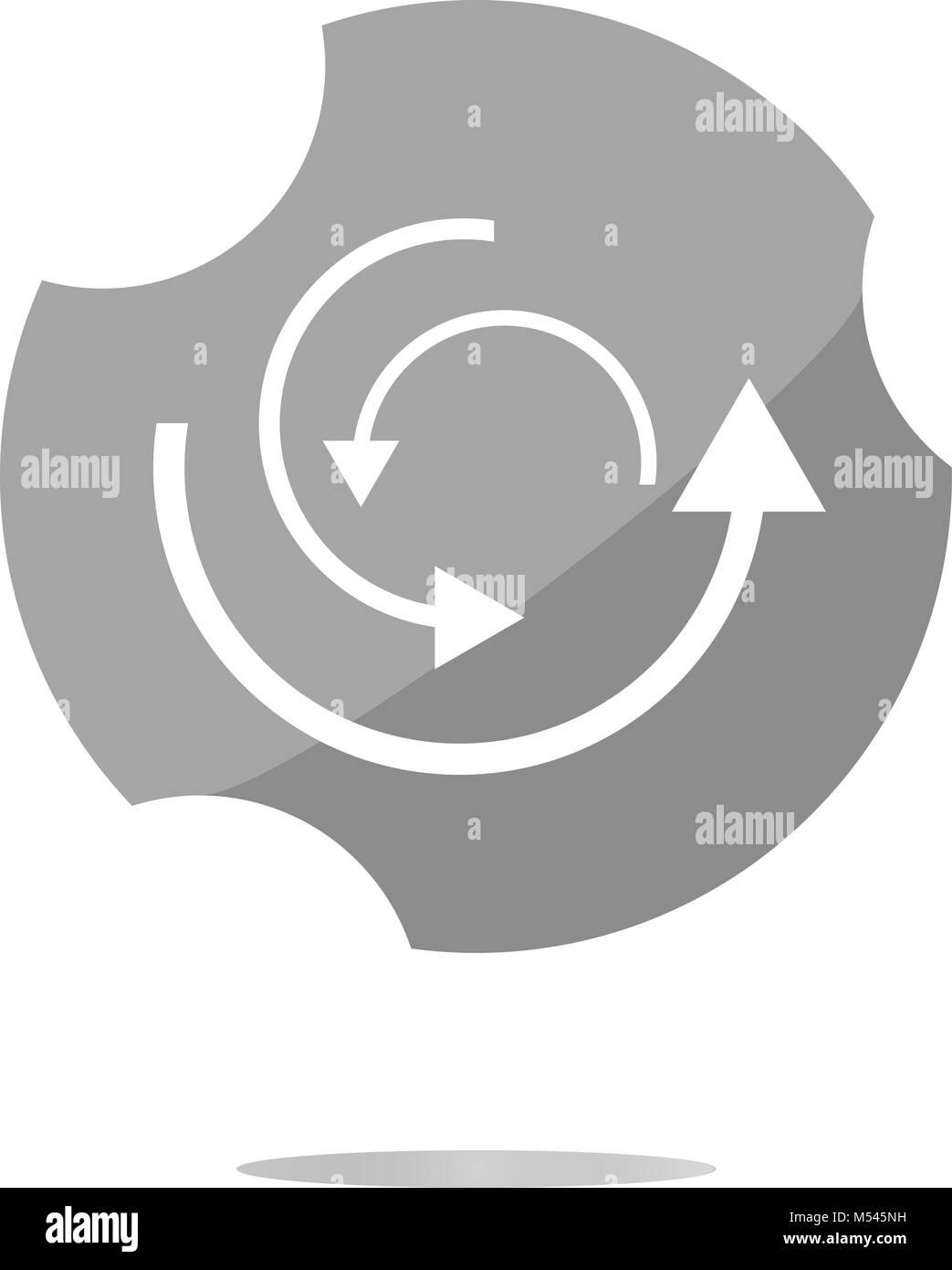 Abstract cercles lignes (flèches) sur le web (bouton icône brillant) Banque D'Images