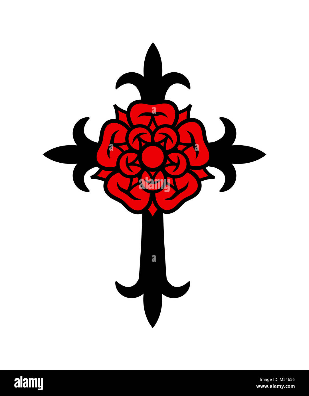 Rosenkreuz (Croix avec Rose) Banque D'Images