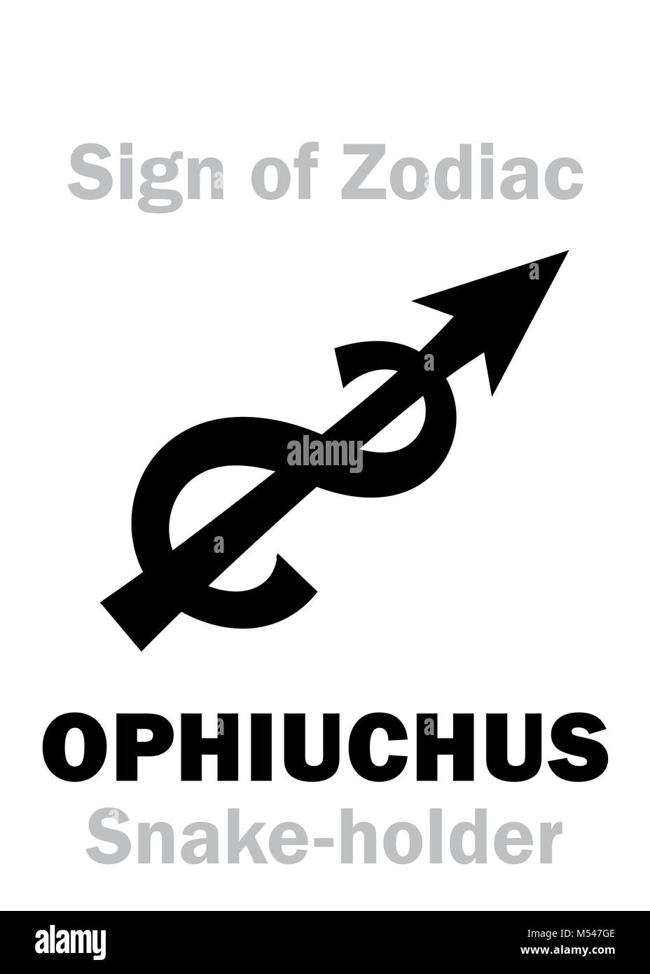 L'ASTROLOGIE : signe de zodiaque OPHIUCHUS (le serpent-holder) Banque D'Images