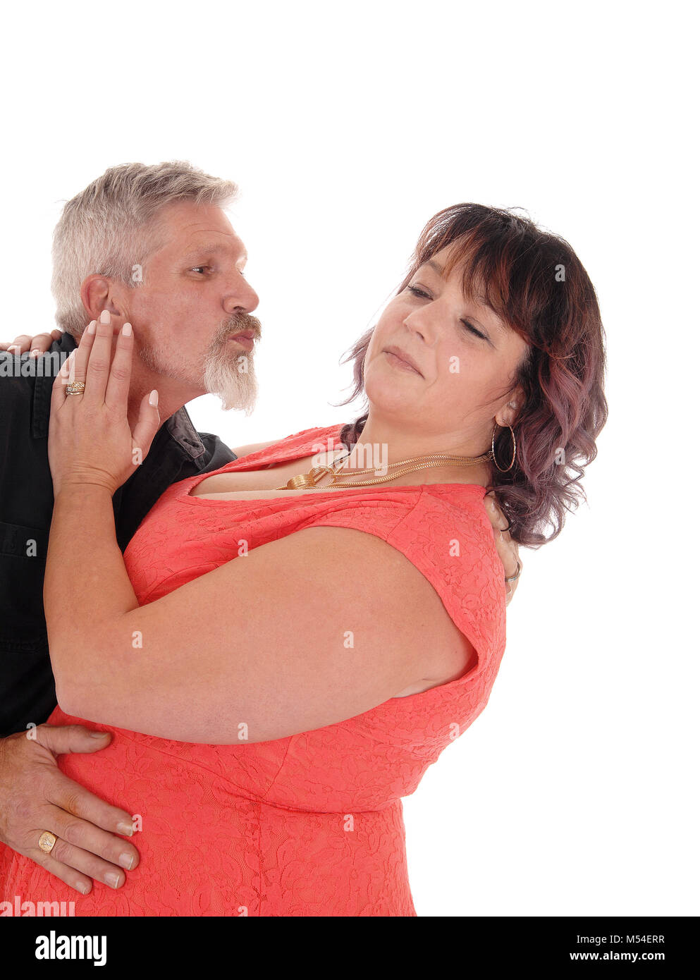 Couple d'âge moyen de combat Banque D'Images