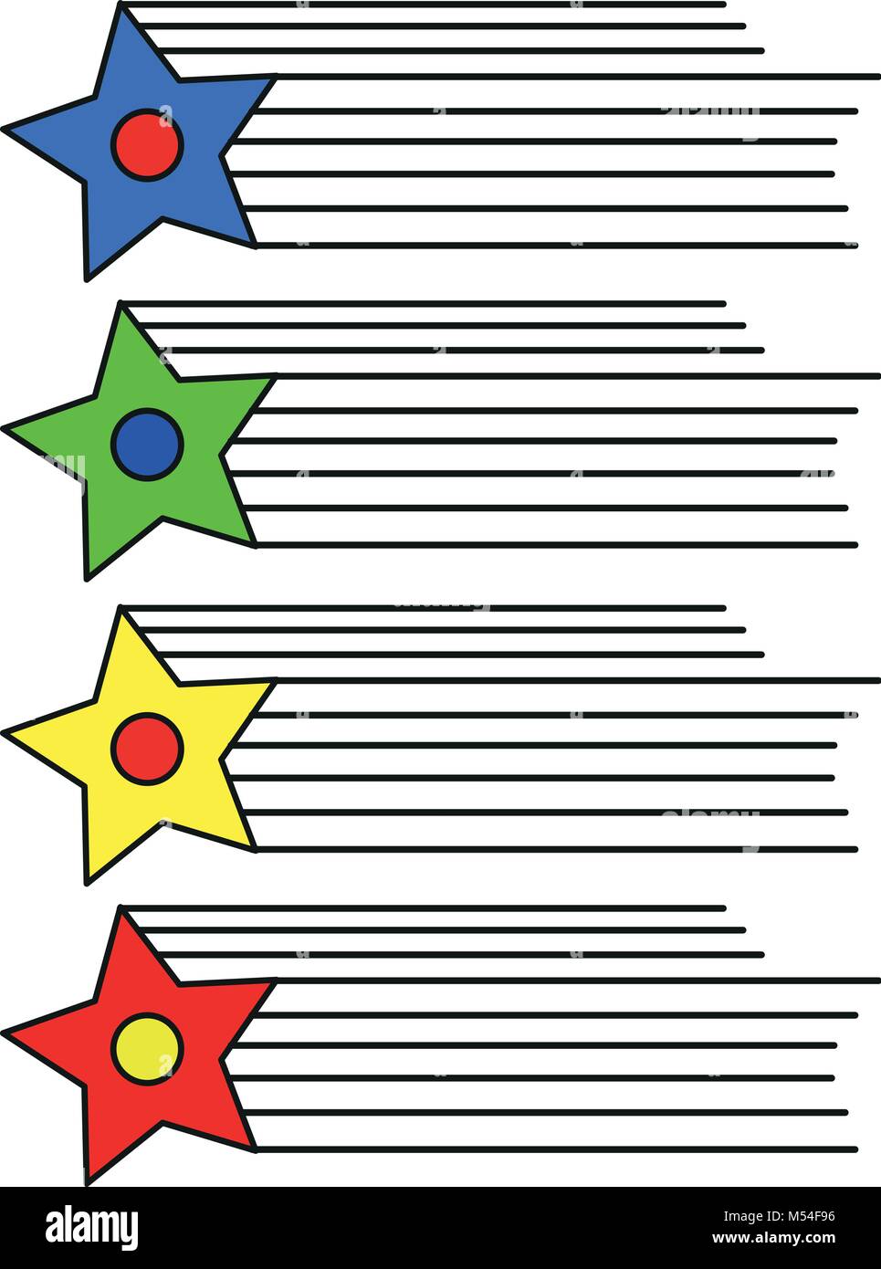 Star logo avec des lignes - vector Illustration de Vecteur