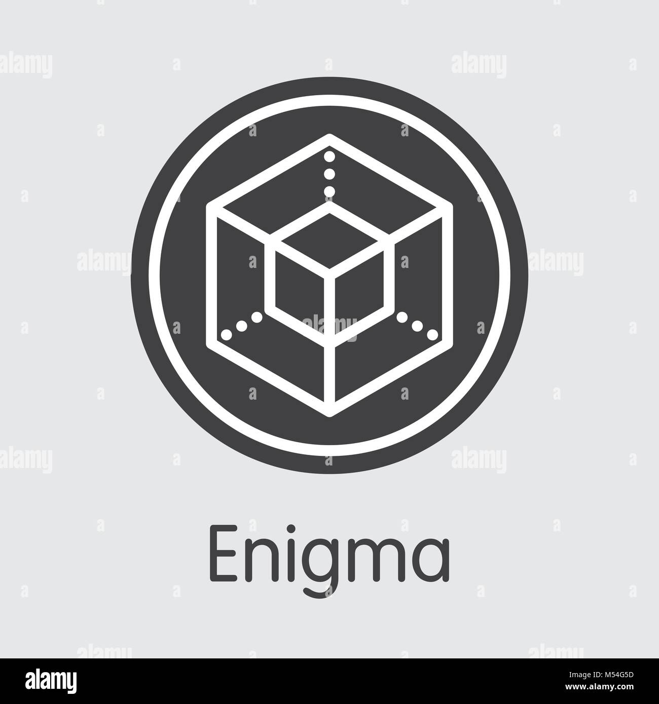 Enigma - Cryptocurrency Illustration. Illustration de Vecteur