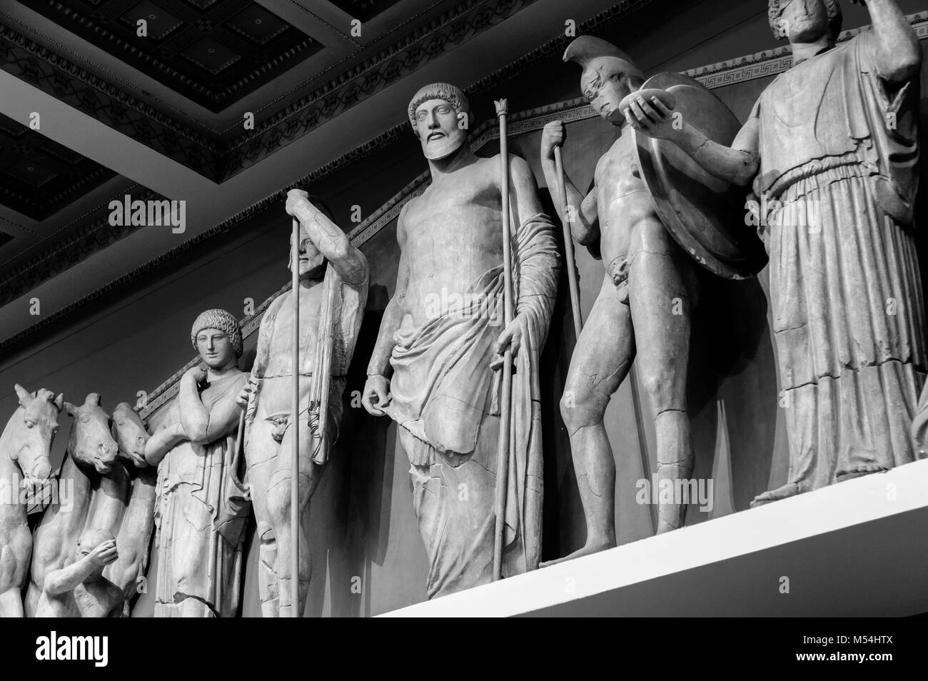 Zeus, Athena et d'autres dieux grecs. Banque D'Images
