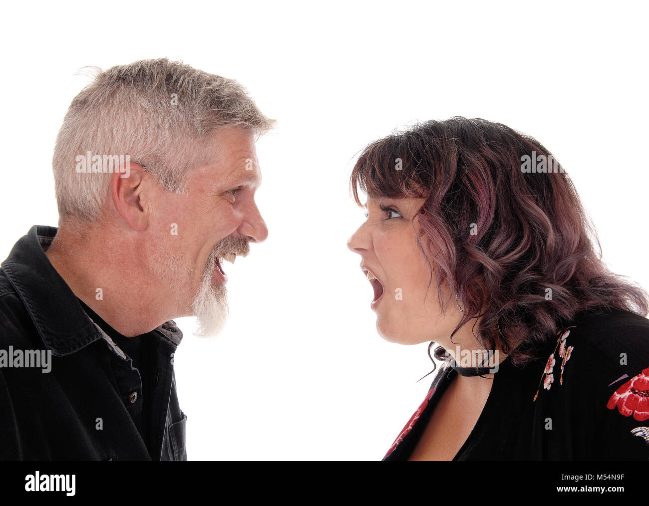 Libre de la lutte contre l'âge moyen couple Banque D'Images