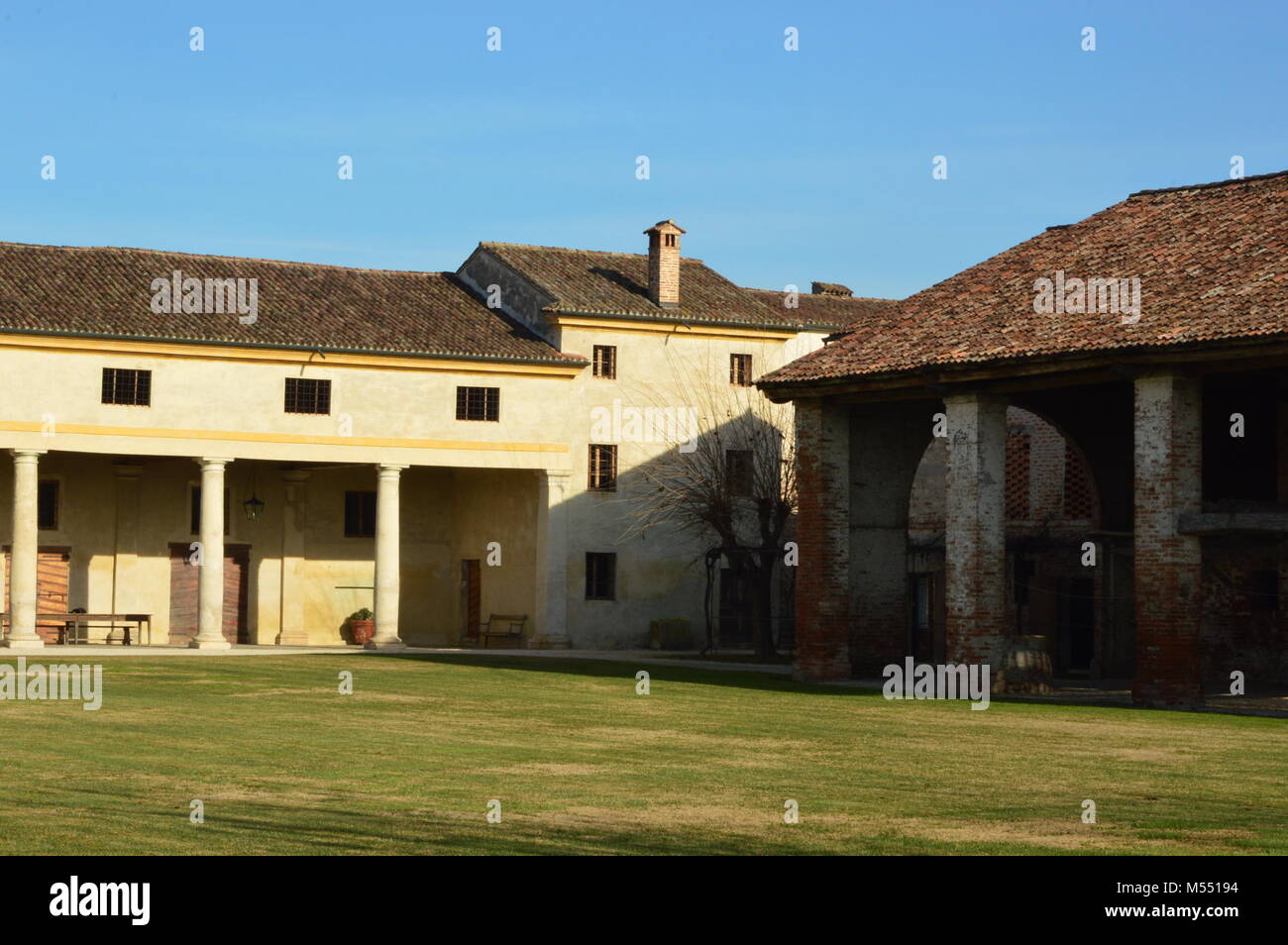 Villa Saraceno, conçu par l'architecte Andrea Palladio, Italie Banque D'Images