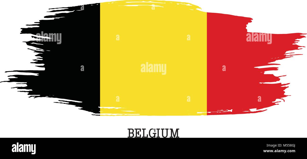 Drapeau Belgique trait de peinture grunge vector Illustration de Vecteur