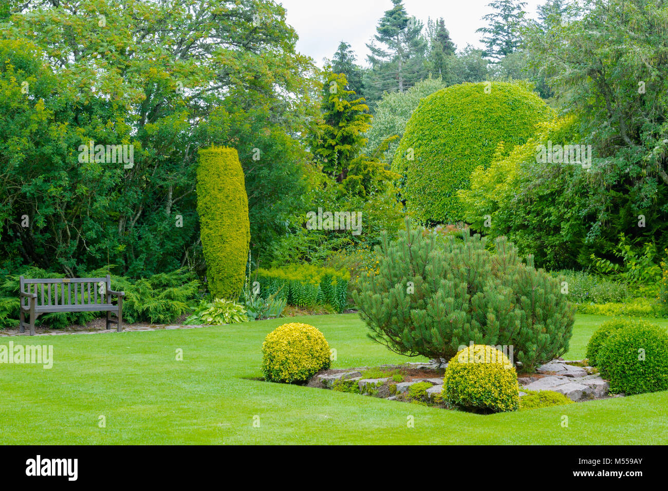 En été l'Ecosse jardins crathes un salon en plein air Banque D'Images