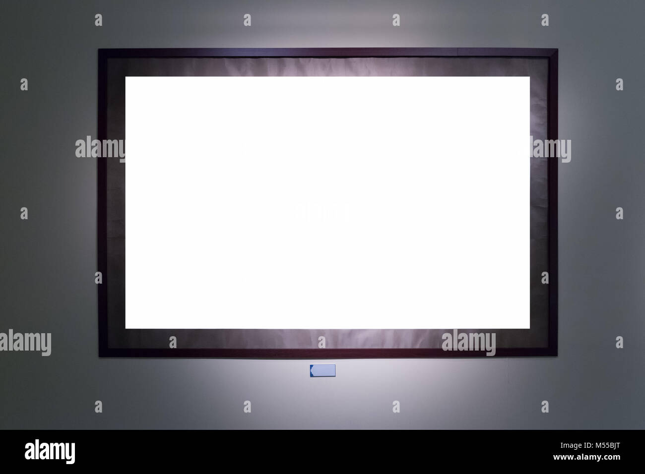 Blank Single frame on wall Banque D'Images