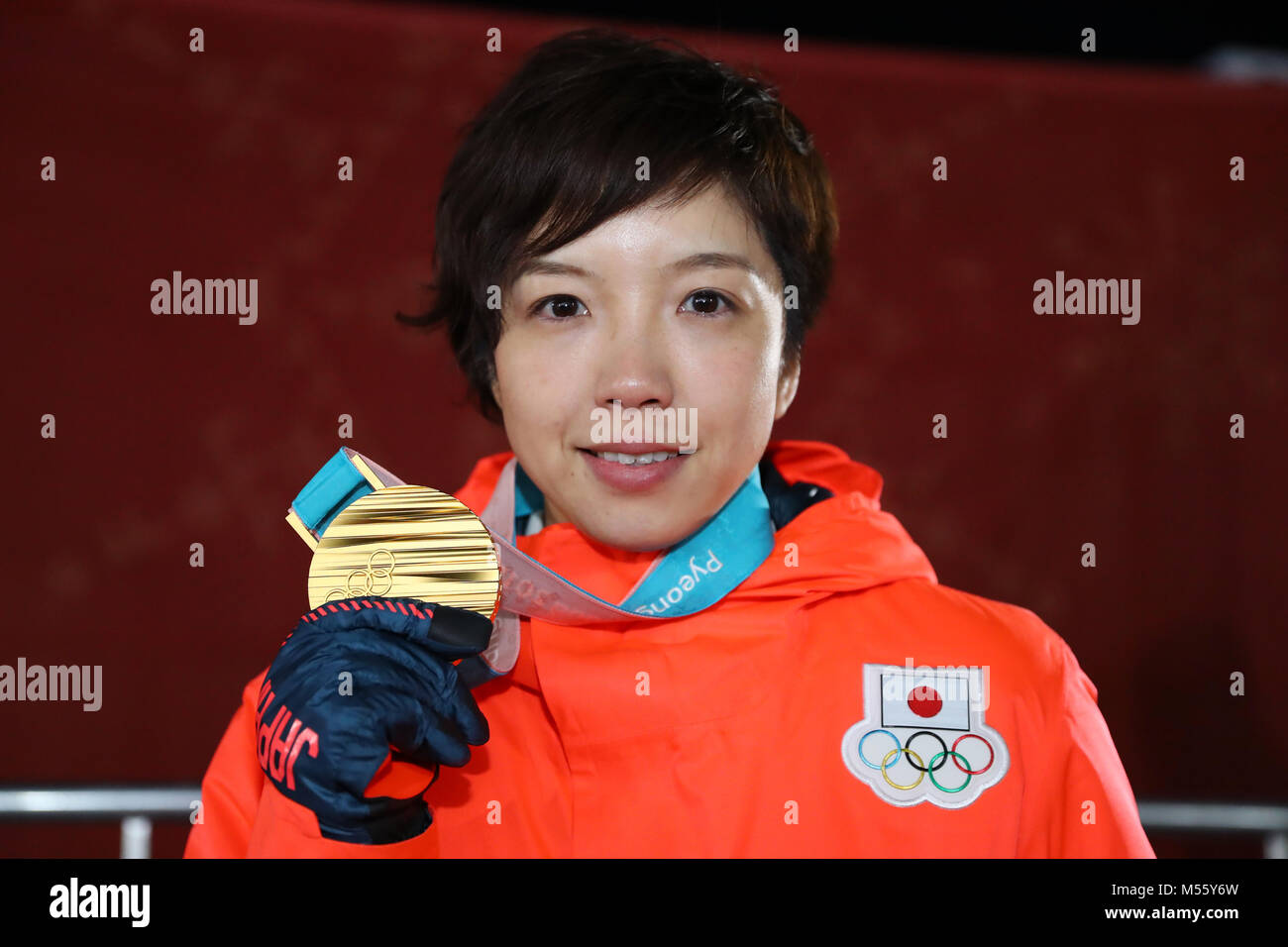 Gangneung, Corée du Sud. Feb 20, 2018. Nao Kodaira (JPN) Patinage de vitesse : Women's 500m remise de médaille à PyeongChang Medals Plaza Pendant l'PyeongChang 2018 Jeux Olympiques d'hiver à Gangneung, Corée du Sud . Credit : Yohei Osada/AFLO SPORT/Alamy Live News Banque D'Images