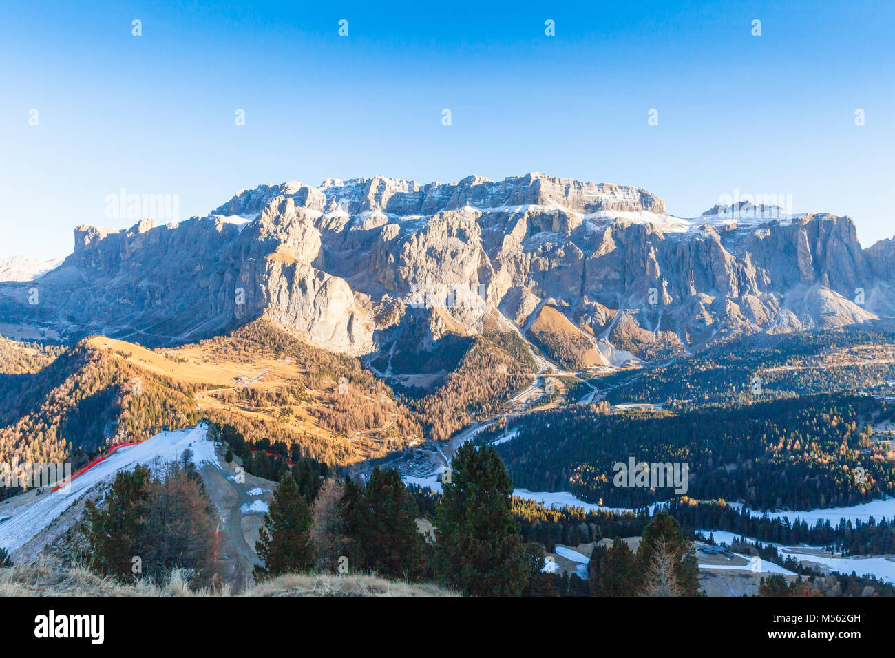 La montagne Dolomites italiennes du groupe Sella Banque D'Images