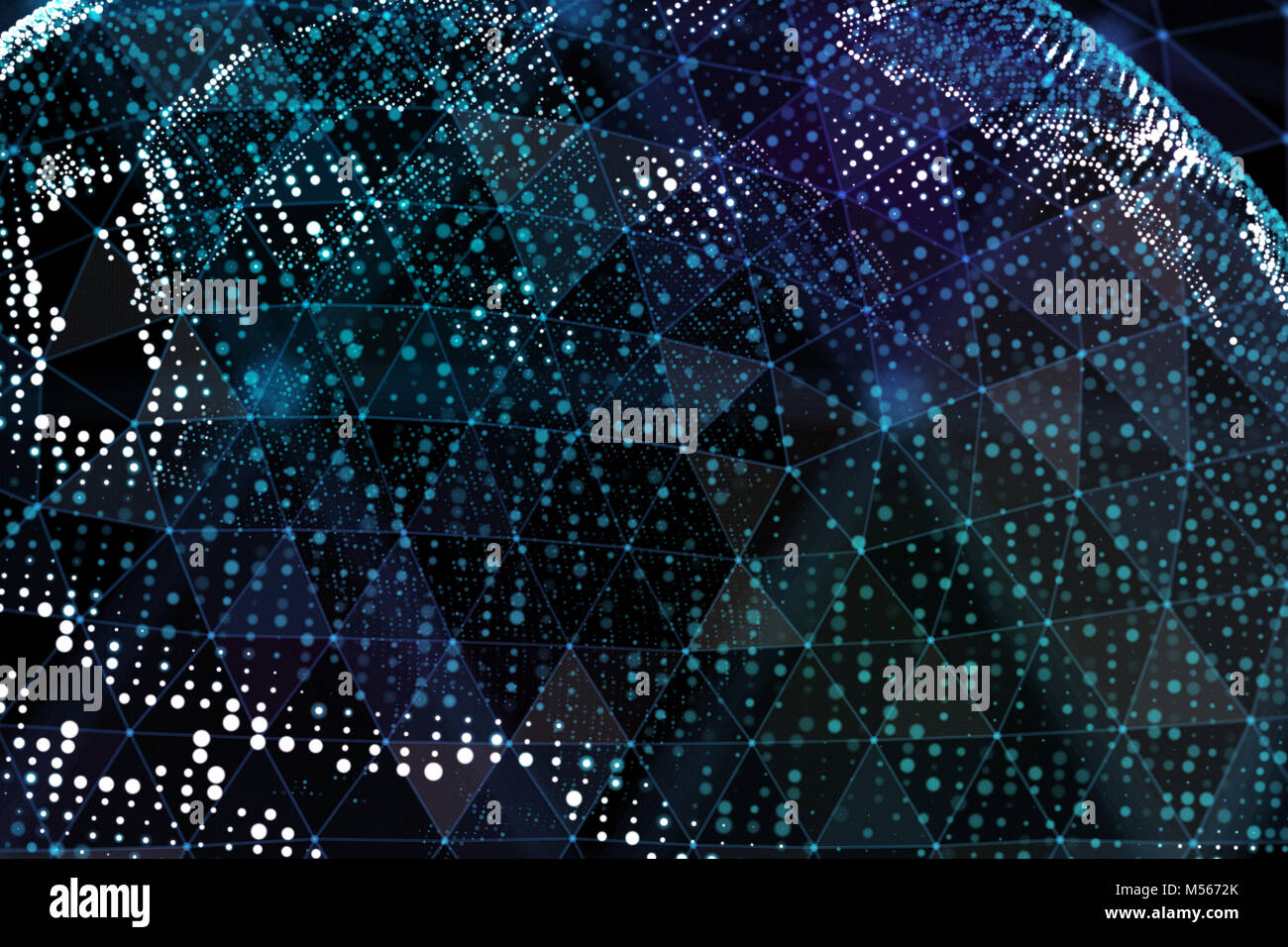 La communication en réseau numérique. Globe de la terre. 3d illustration. Banque D'Images