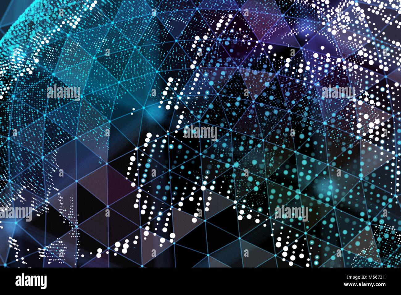 La communication en réseau numérique. Globe de la terre. 3d illustration. Banque D'Images