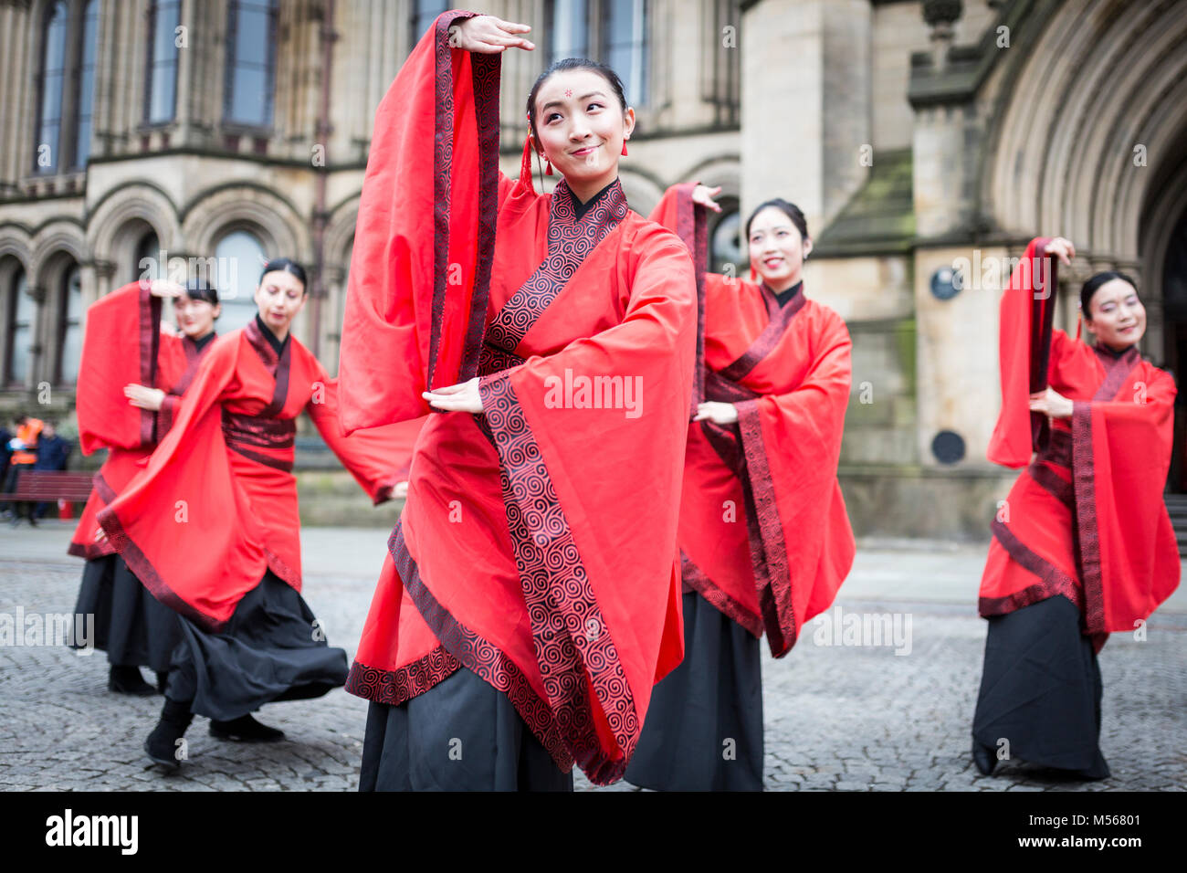 Célébrations du nouvel an chinois 2018 à Manchester - l'année du chien. Banque D'Images