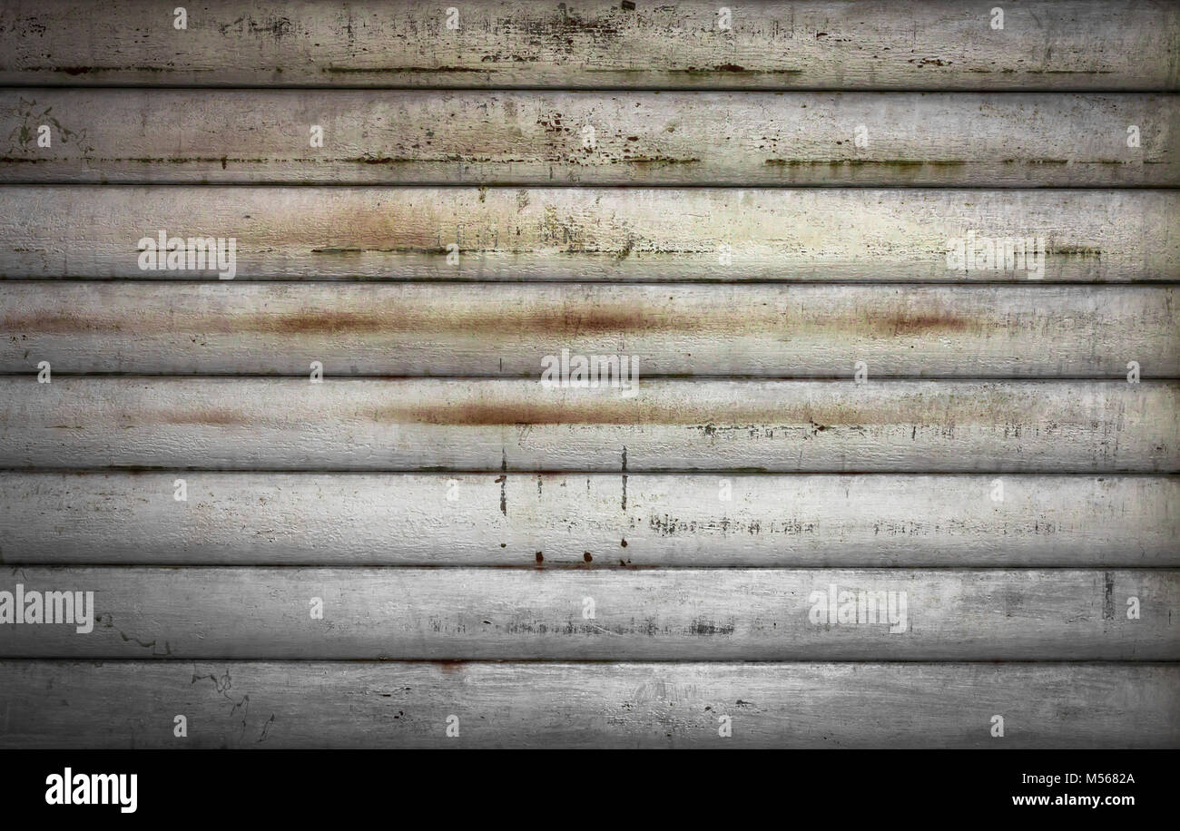 Porte de garage vieux rouillé Banque D'Images