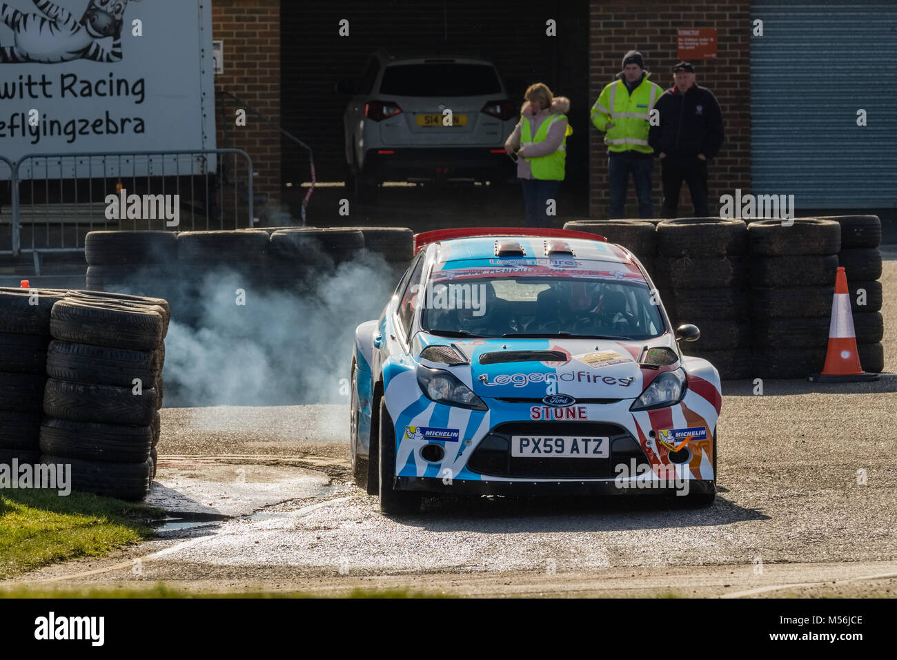 Étapes de rallye Snetterton, Février 2018 Banque D'Images