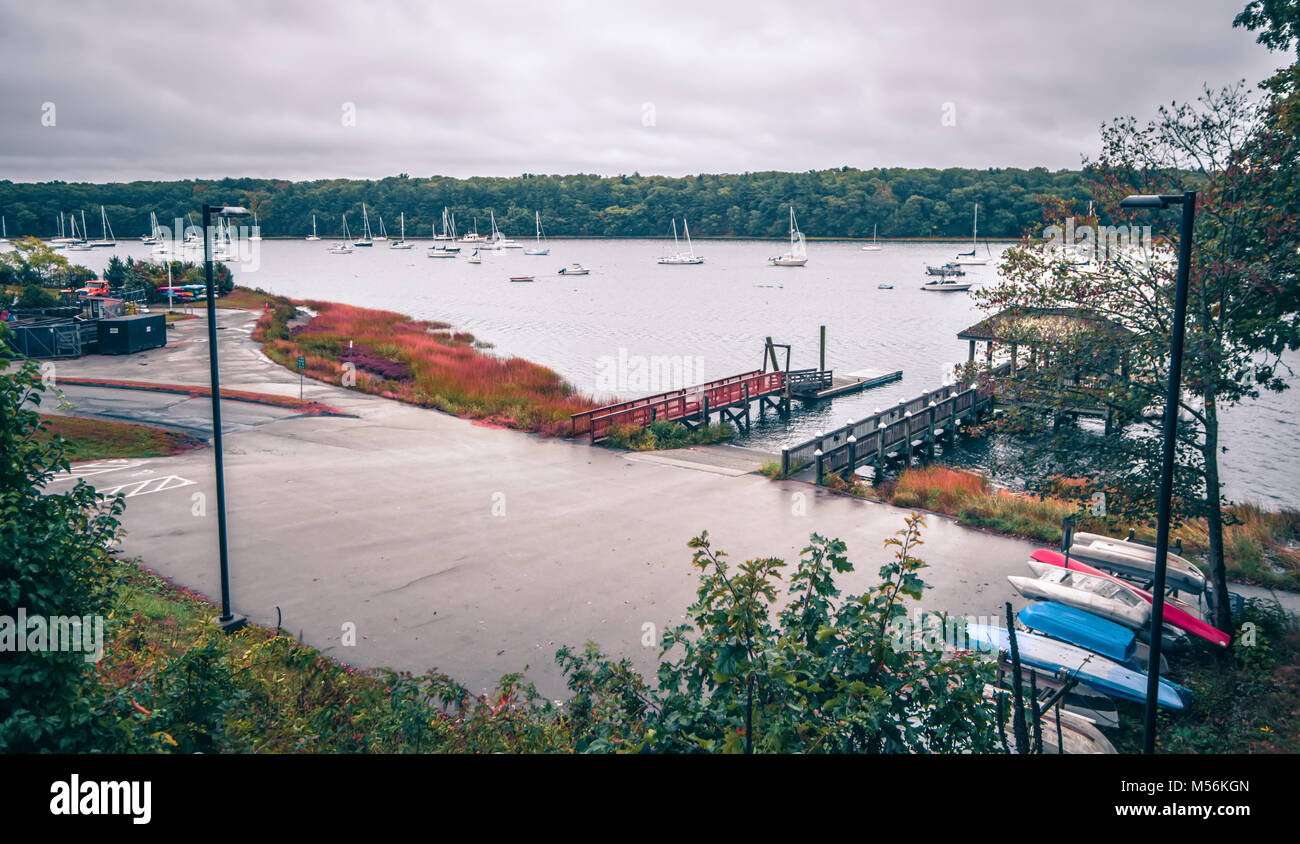 East Greenwich Rhode Island Bay Harbour et yaht club marina Banque D'Images