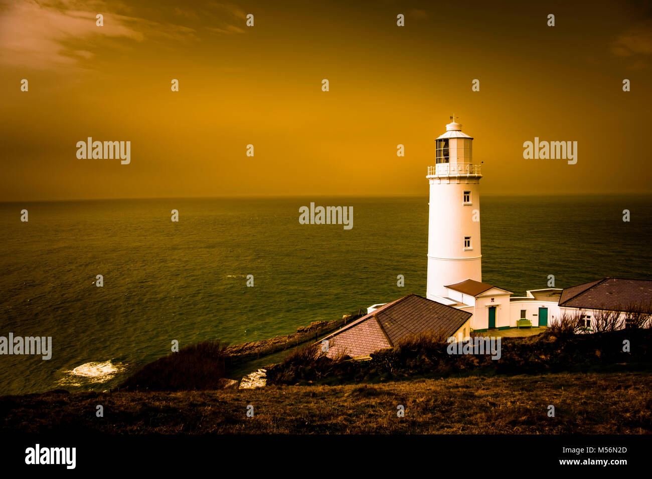 Trevose Head Lighthouse. Banque D'Images