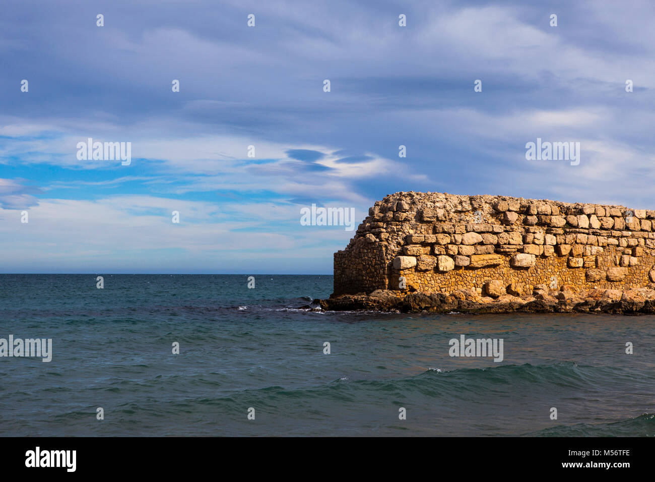 Demeure du port d'Empuries ou Emporion ou Ampurias Banque D'Images