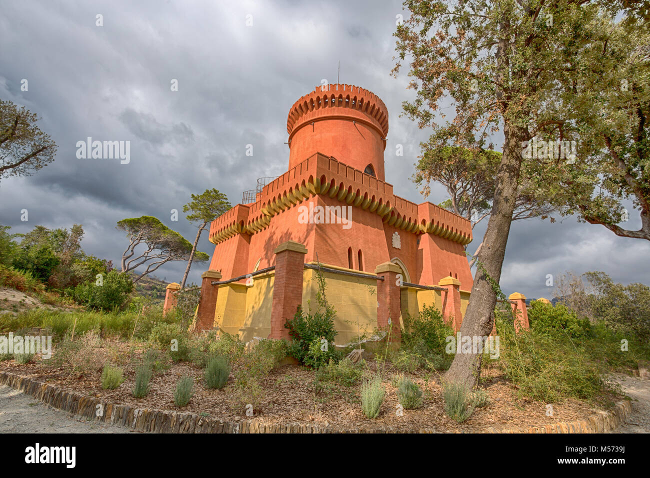 (Gênes, GENOVA), le 24 août 2017 -- Villa Durazzo Pallavicini, le château du capitaine à Gênes (Genova) Pegli, Italie Banque D'Images