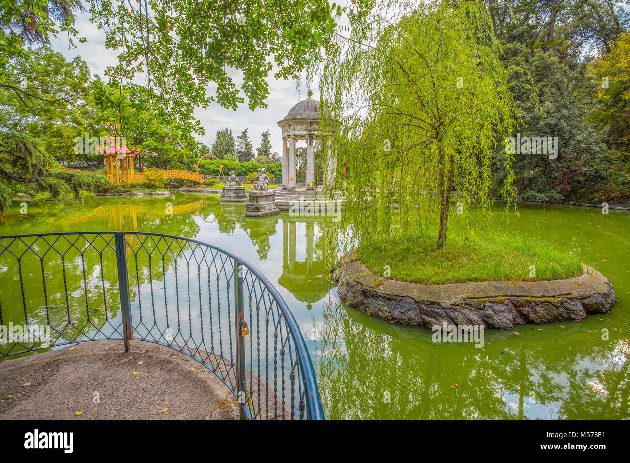 (Gênes, GENOVA), le 24 août 2017 - Temple de Diana à Villa Durazzo- Pallavicini à Gênes (Genova) Pegli, Italie Banque D'Images