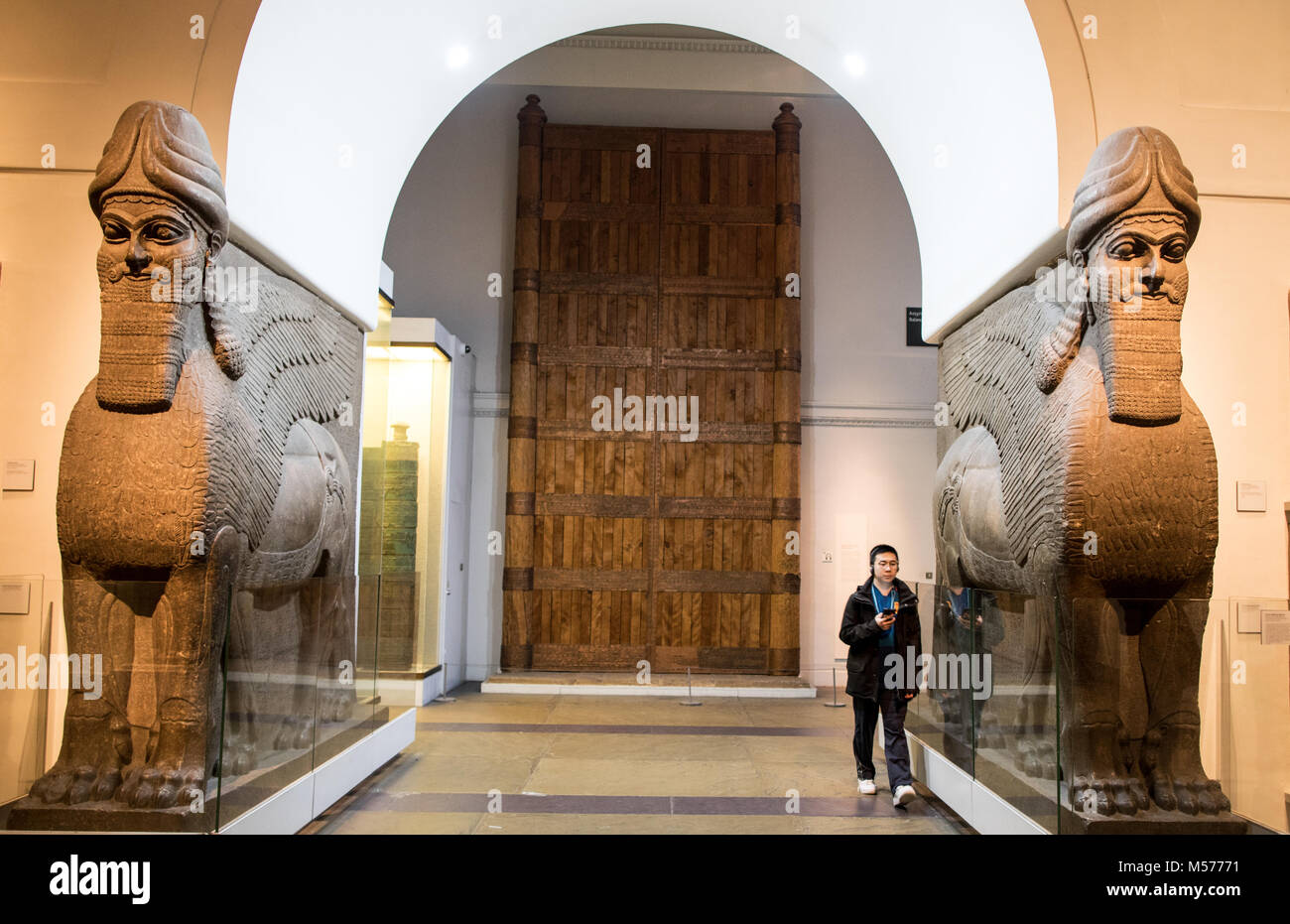 Sculptures assyriennes British Museum London UK Banque D'Images