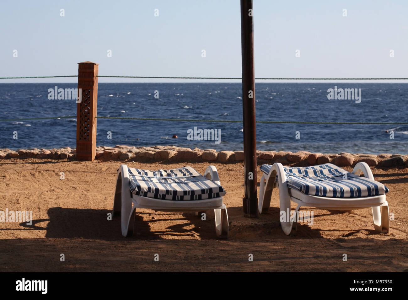 Station touristique dans l'Égypte, plage, Sharm El-Sheikh Banque D'Images