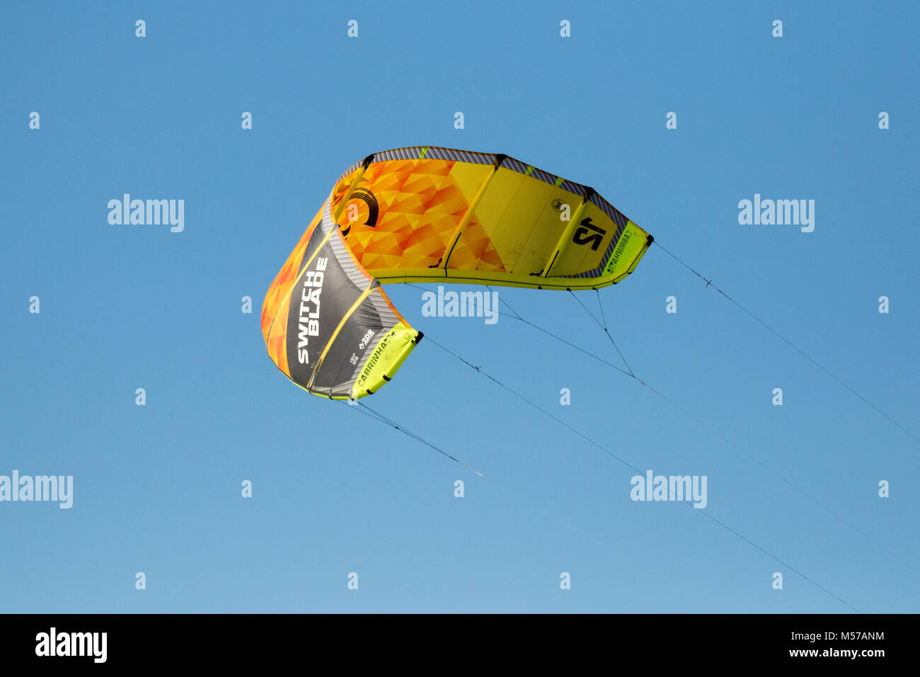 Le kite surf ou kite surf kites Banque D'Images