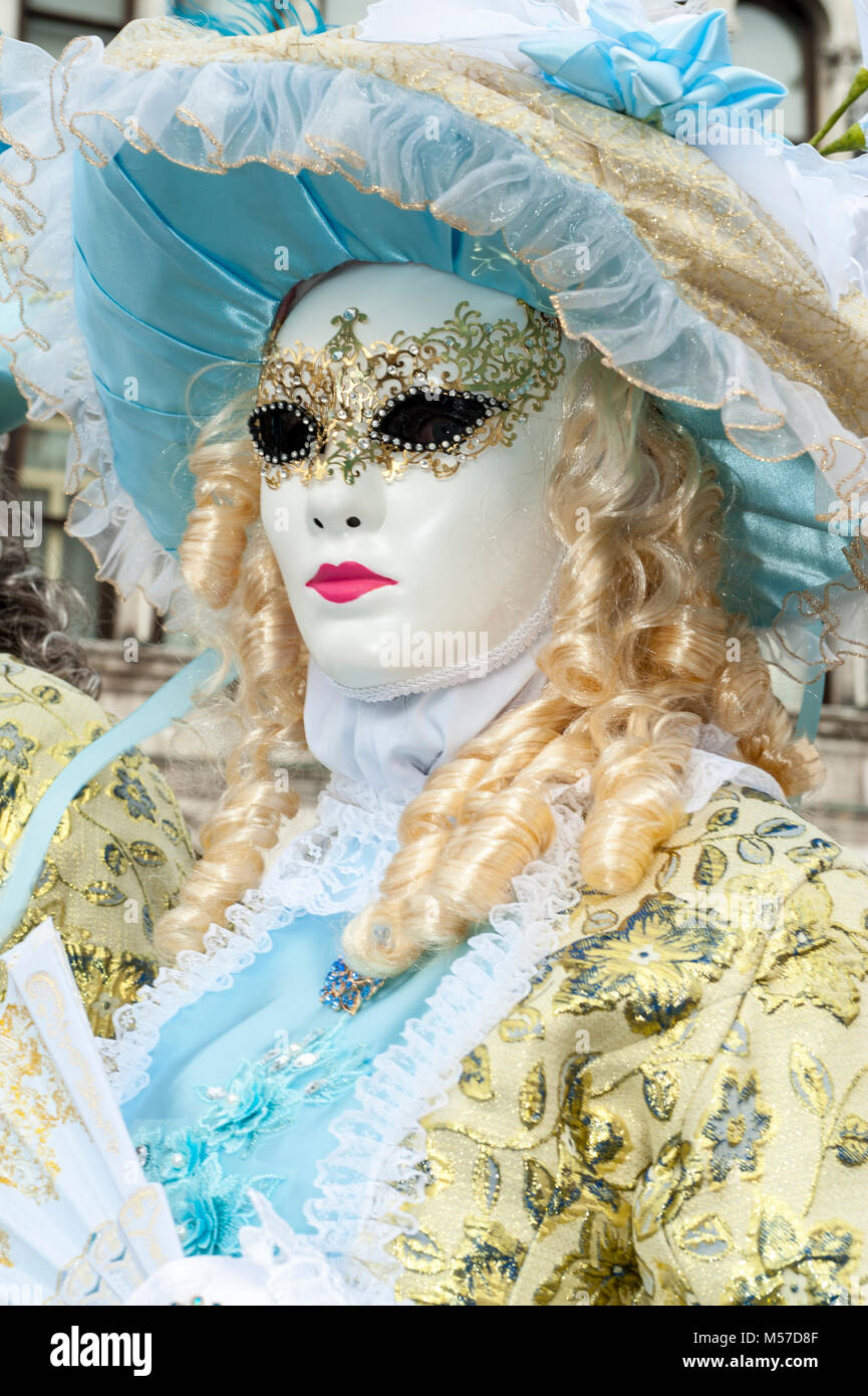 Venise, Italie - 7 février 2018 - Les masques du Carnaval 2018. Le Carnaval  de Venise (Italien : Carnevale di Venezia) est un festival annuel tenu à  Ven Photo Stock - Alamy