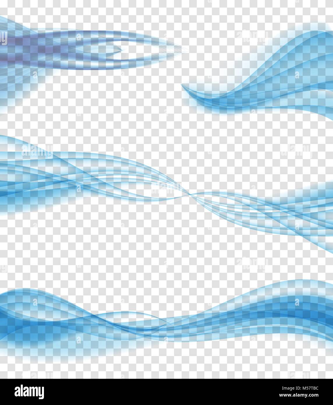 Abstract Blue Wave sur arrière-plan. Vector Illustration Illustration de Vecteur