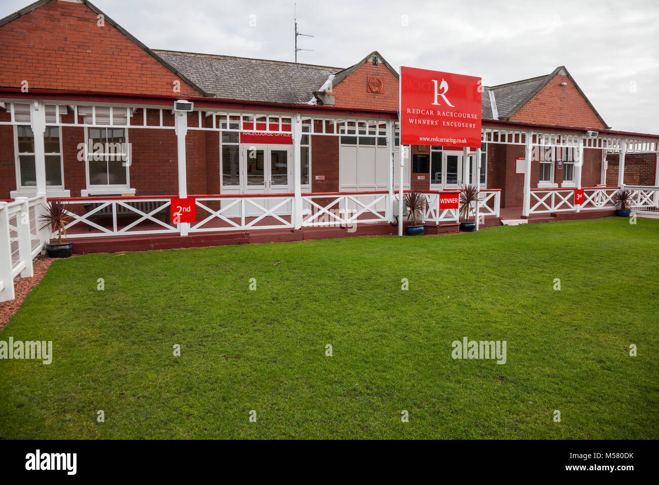 Les gagnants au boîtier Redcar Hippodrome,Angleterre,UK Banque D'Images