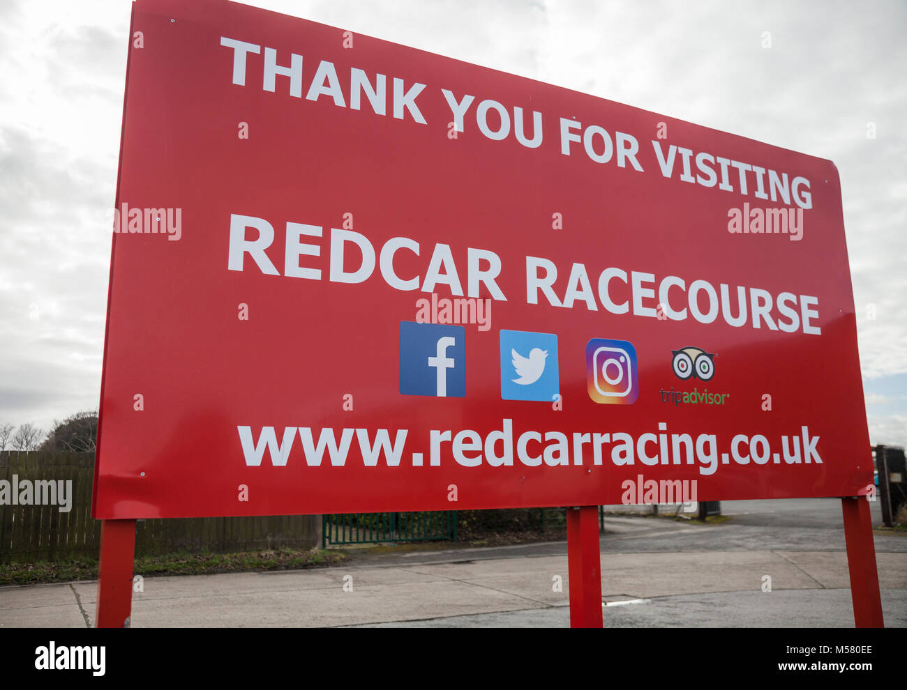 Inscrivez-vous à l'Hippodrome à Redcar,Angleterre,UK Banque D'Images