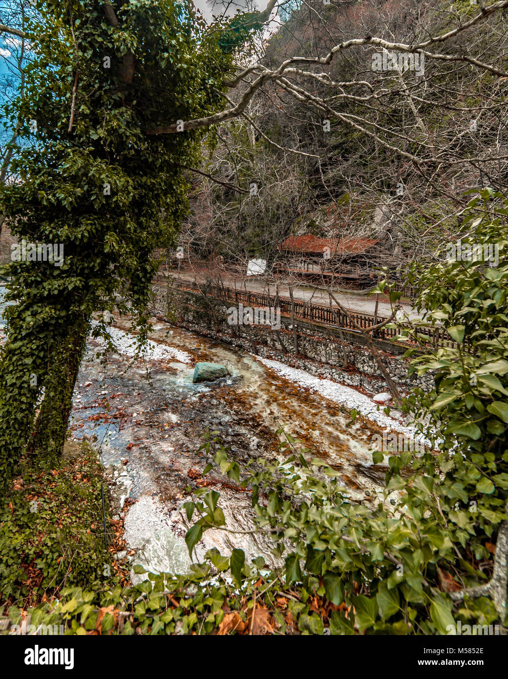 Loytra Pozar Hot Springs, l'une des destination touristique la plus populaire en Grèce Banque D'Images