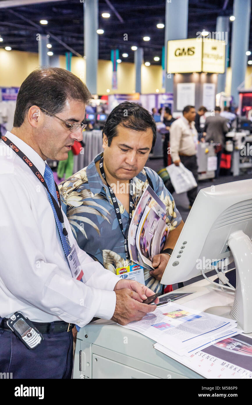 Miami Beach Florida,Miami Beach Convention Center,centre,Graphics of the Americas,salon,exposant,numérique,offset,impression,édition,acheteurs,selle Banque D'Images