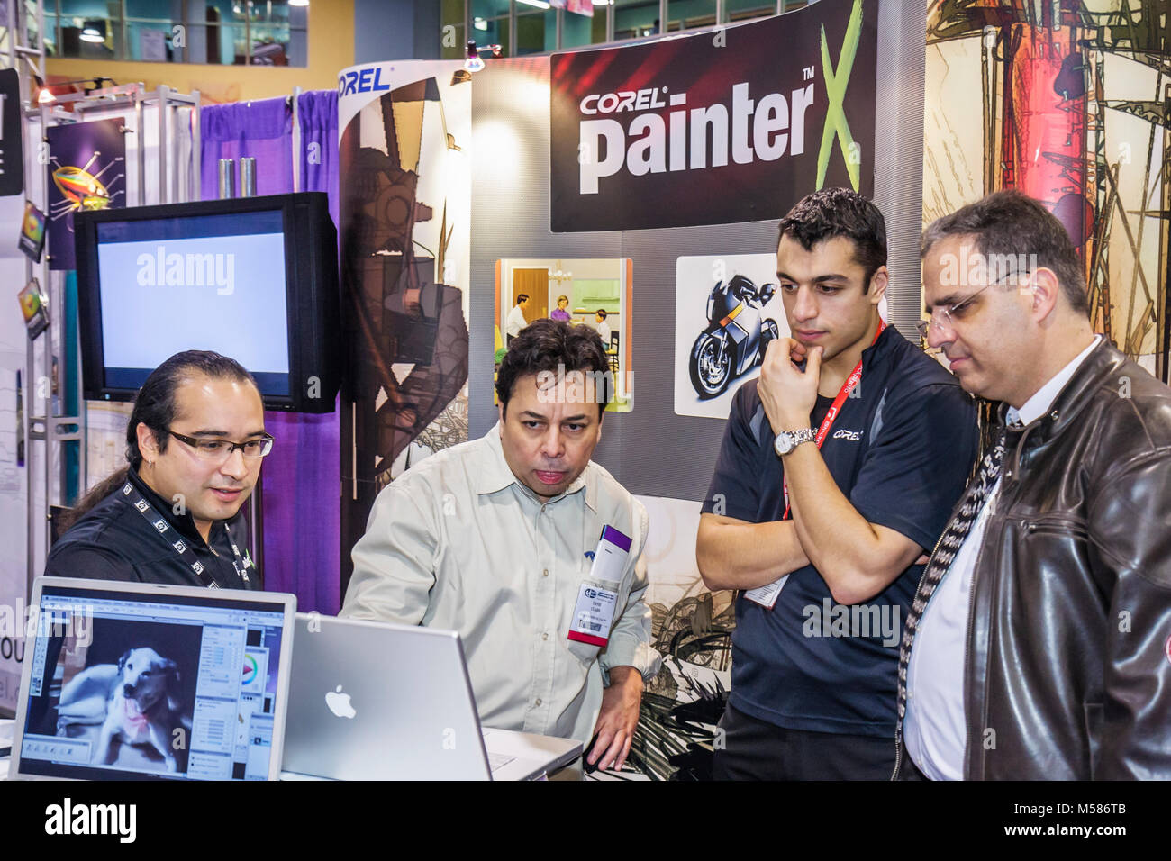 Miami Beach Florida,Miami Beach Convention Center,centre,Graphics of the Americas,salon,exposant,numérique,offset,impression,édition,acheteurs,selle Banque D'Images