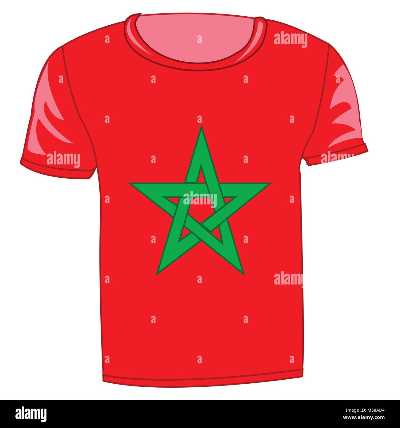 T-shirt flag Maroc Illustration de Vecteur