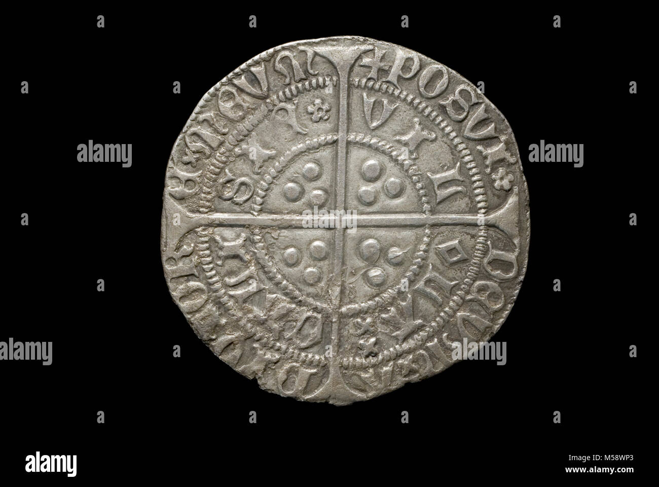 Silver Groat de Henry VI Banque D'Images