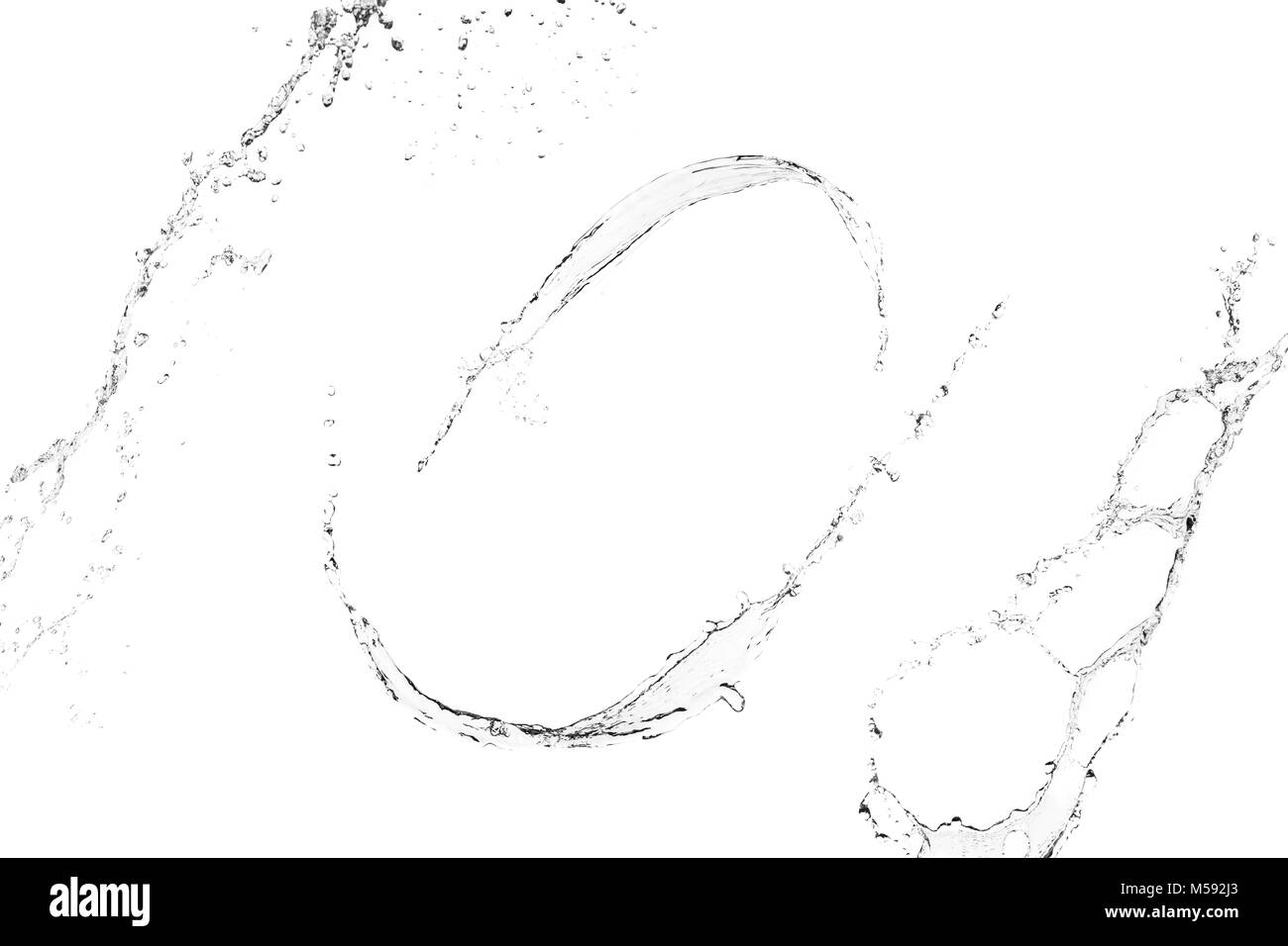 Les projections d'eau verte isolated on white Banque D'Images