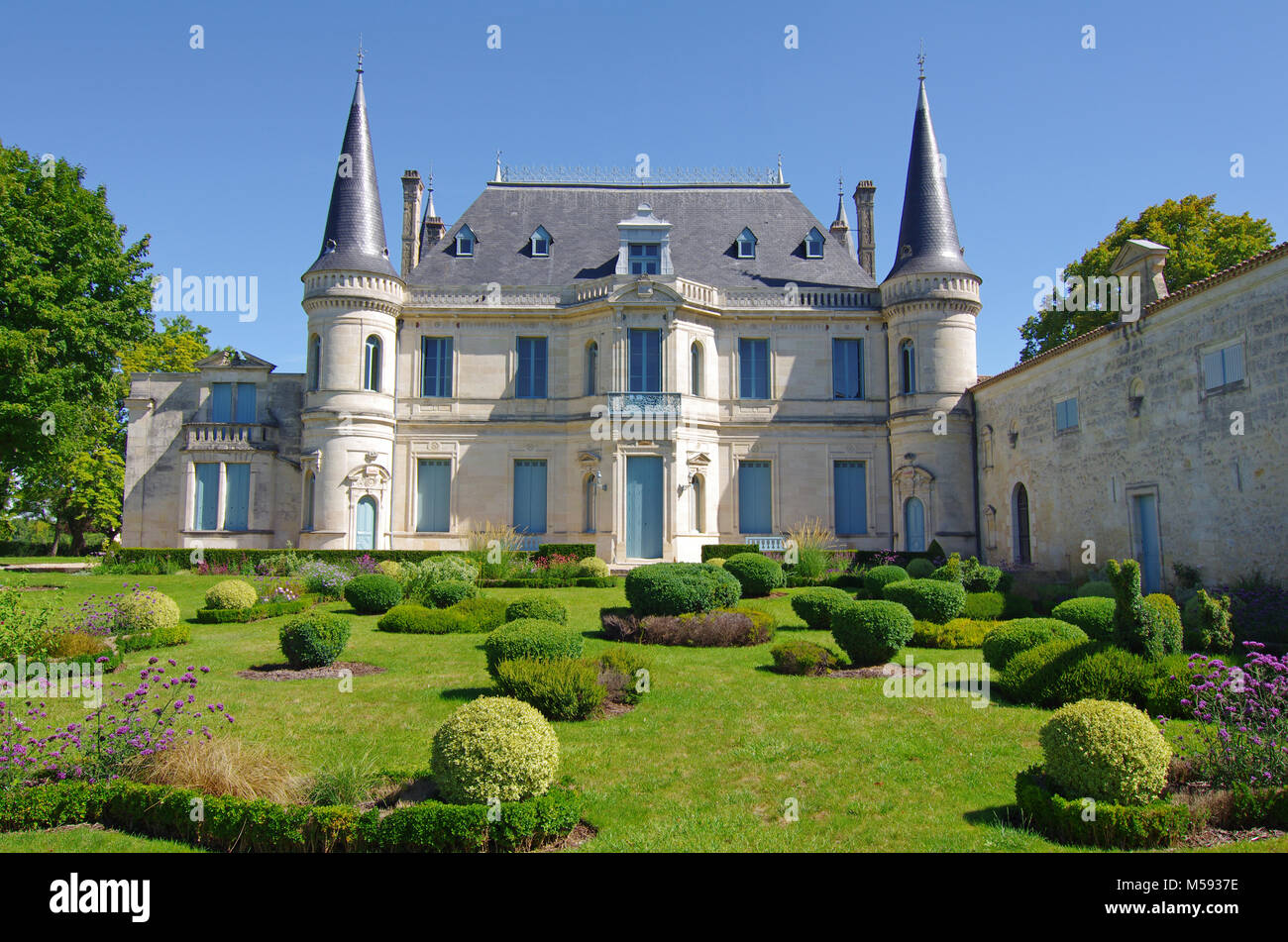 Château Palmer est un célèbre domaine viticole du vin de Bordeaux., Arcachon, France, vigne Banque D'Images