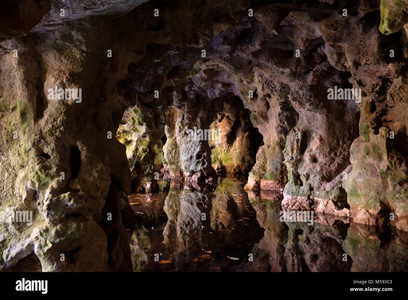 La grotte de Quinta da Regaleira, à Sintra, Portugal, Banque D'Images