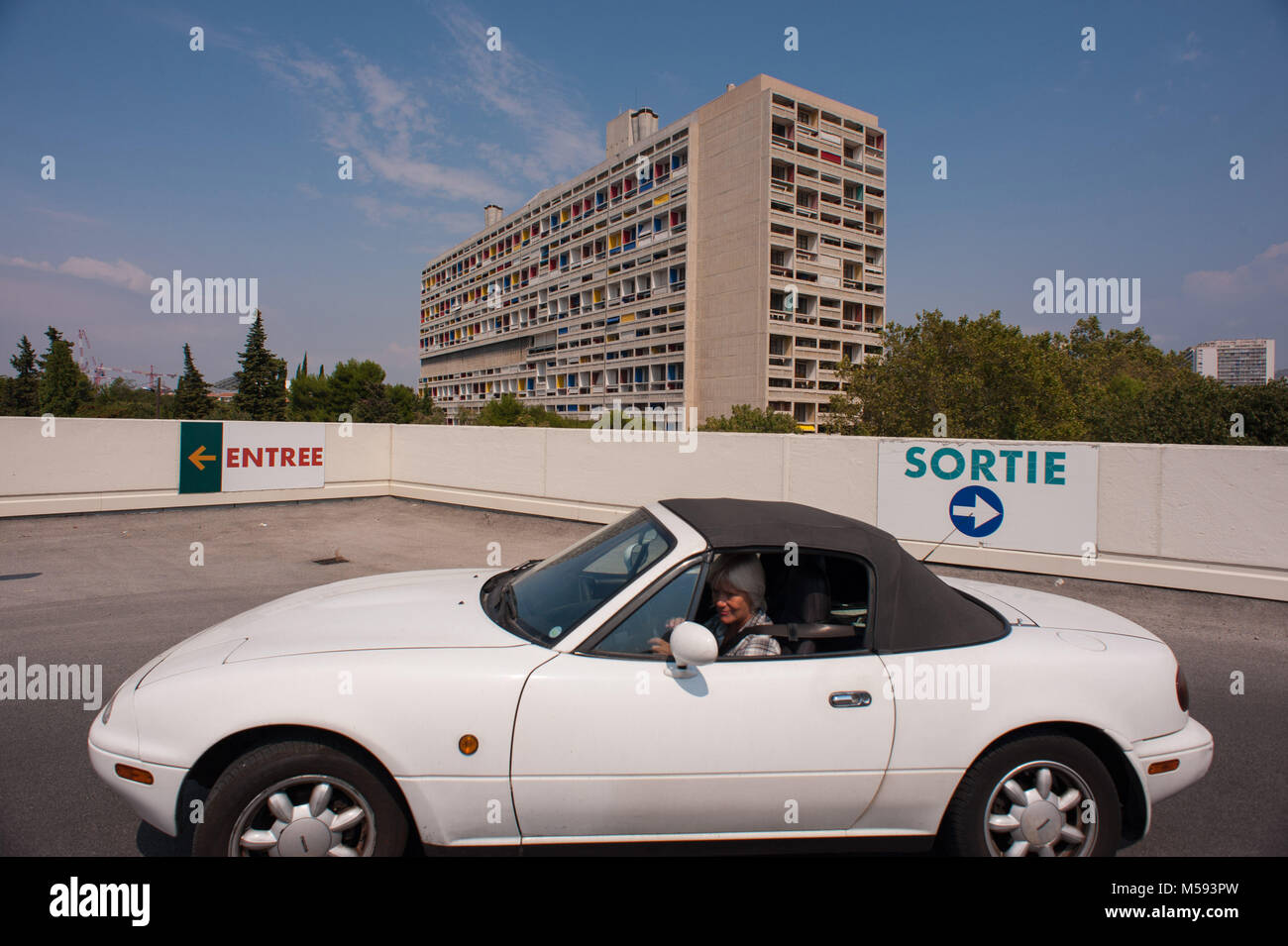 Marseille, France. Citè radieuse de Le Corbusier. Banque D'Images