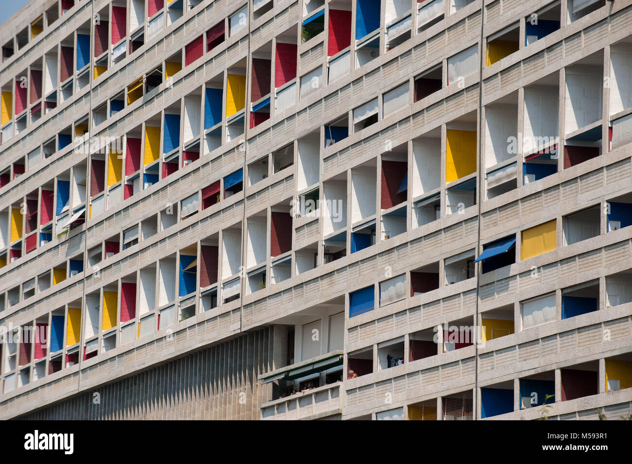 Marseille, France. Citè radieuse de Le Corbusier. Banque D'Images