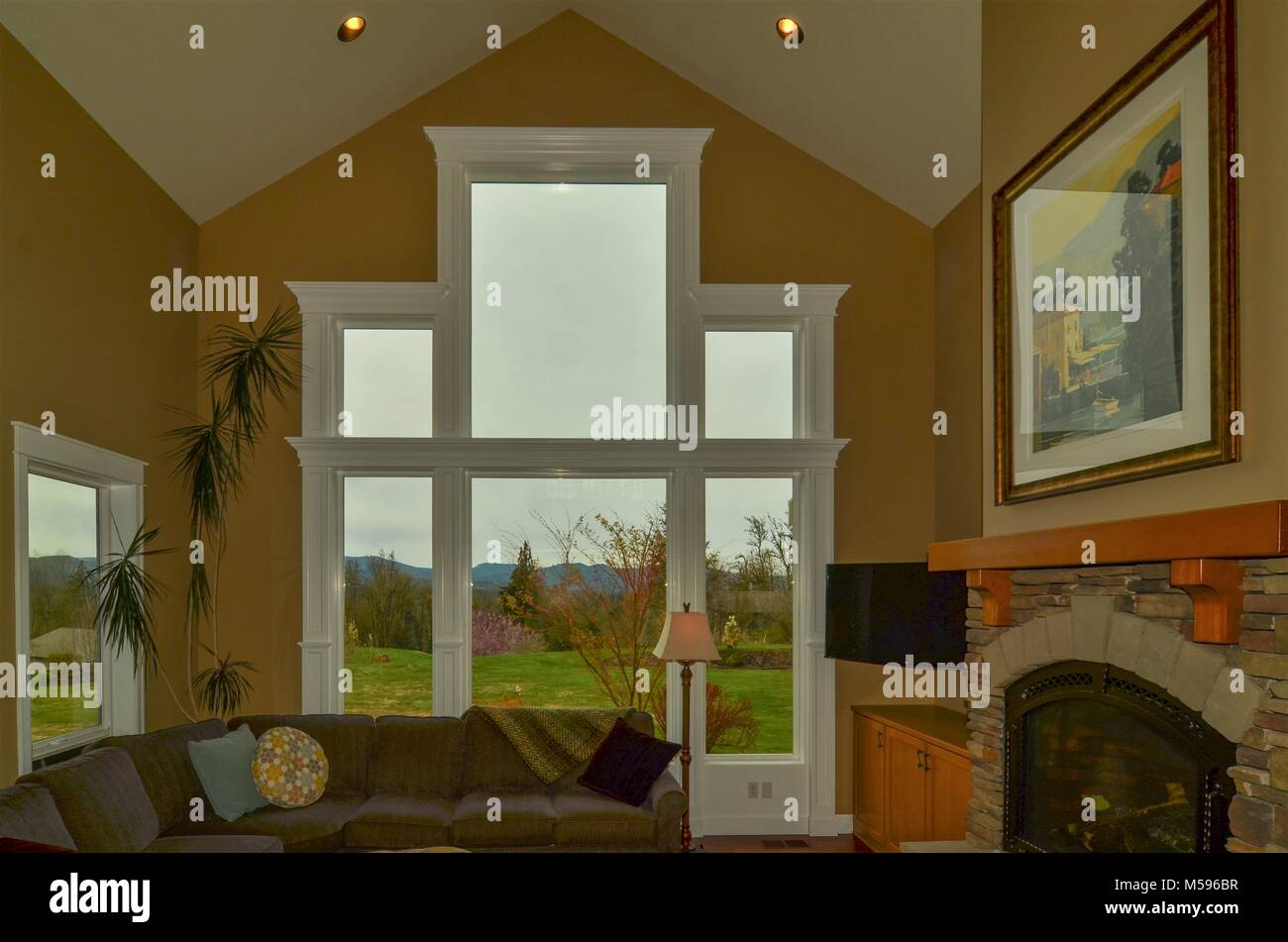 Country Estate Home Design & Décor, dans le Nord-Ouest du Pacifique, États-Unis Banque D'Images