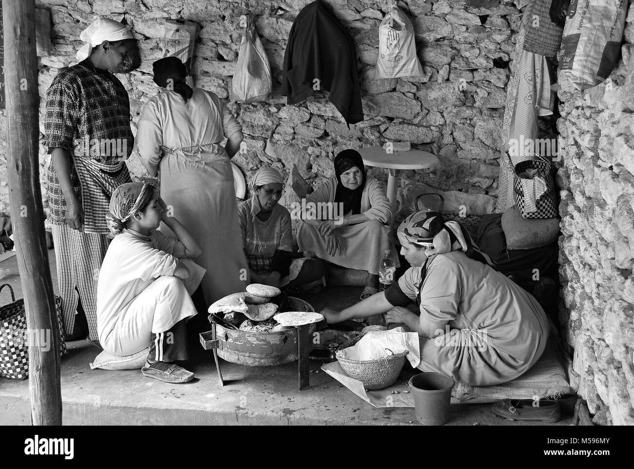 Déjeuner berbère - Maroc Banque D'Images
