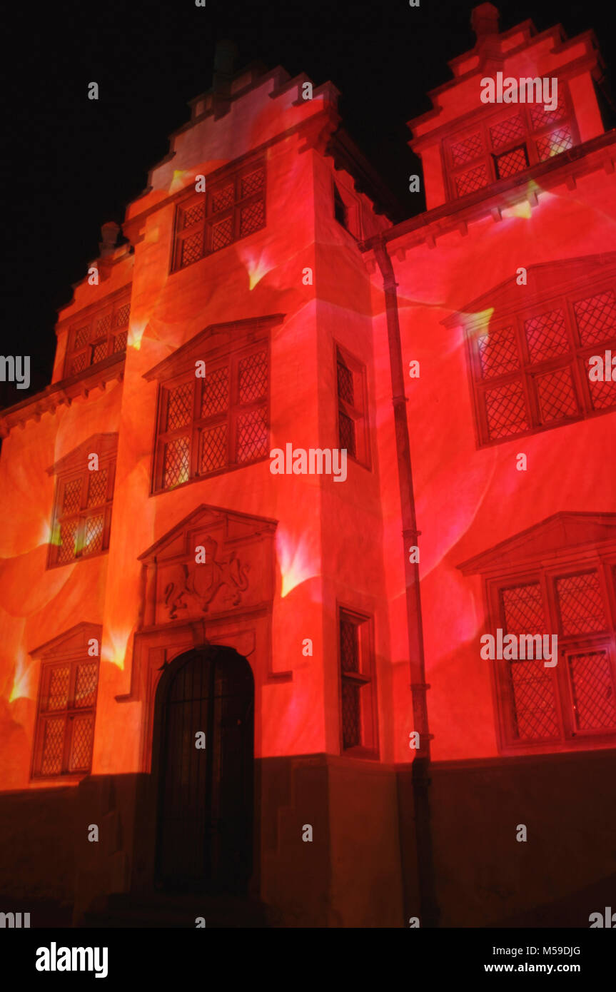 Blinc, Conwy et Laser light show. Banque D'Images