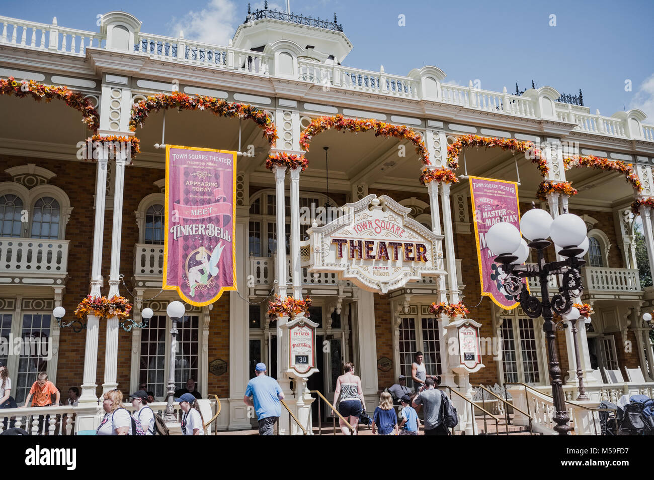 Town Square Theatre au Royaume Magique de Disney World, Orlando, Floride, en Amérique du Nord Banque D'Images