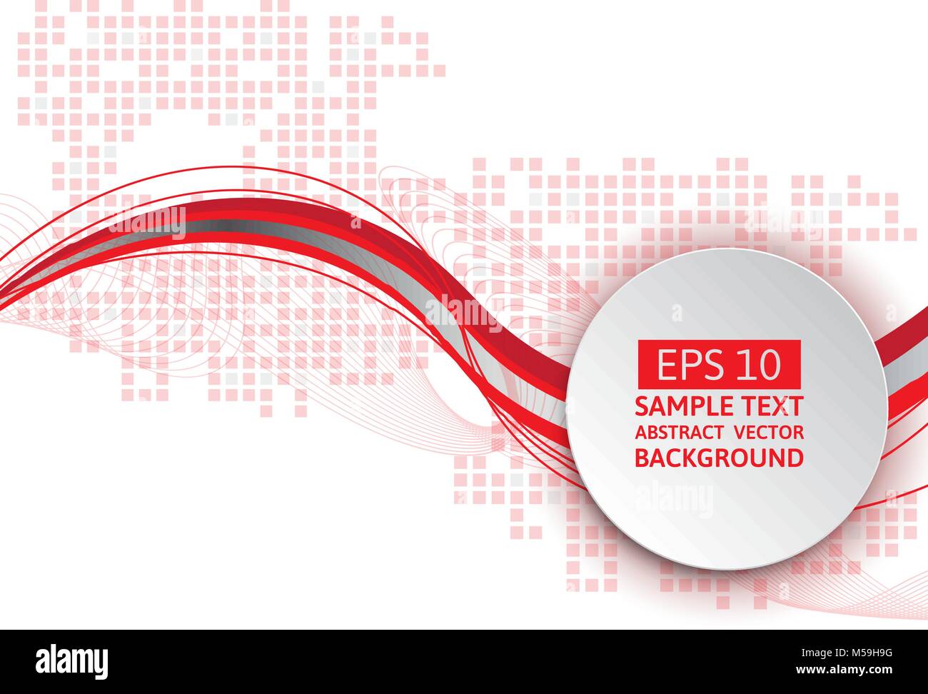 Vague rouge abstract vector background, design graphique Illustration de Vecteur