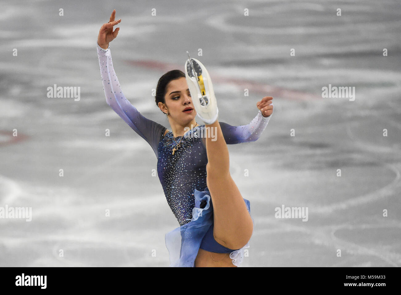 Pyeongchang, Corée. Feb 21, 2018. Evgenia Medvedeva concurrentes de la Russie en danse libre à Gangneung Ice Arena , Gangneung, Corée du Sud. Credit : Cal Sport Media/Alamy Live News Banque D'Images