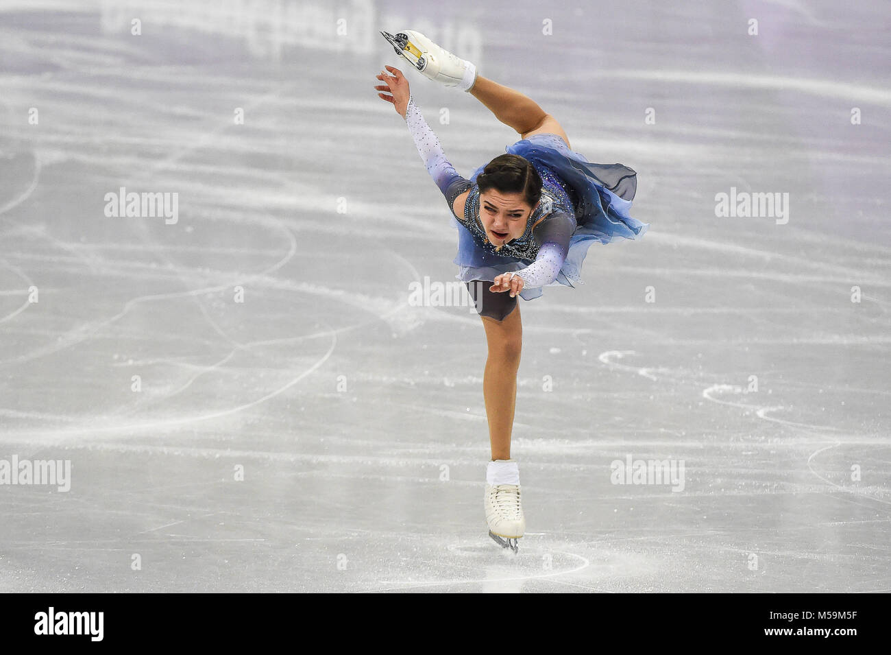 Pyeongchang, Corée. Feb 21, 2018. Evgenia Medvedeva concurrentes de la Russie en danse libre à Gangneung Ice Arena , Gangneung, Corée du Sud. Credit : Cal Sport Media/Alamy Live News Banque D'Images