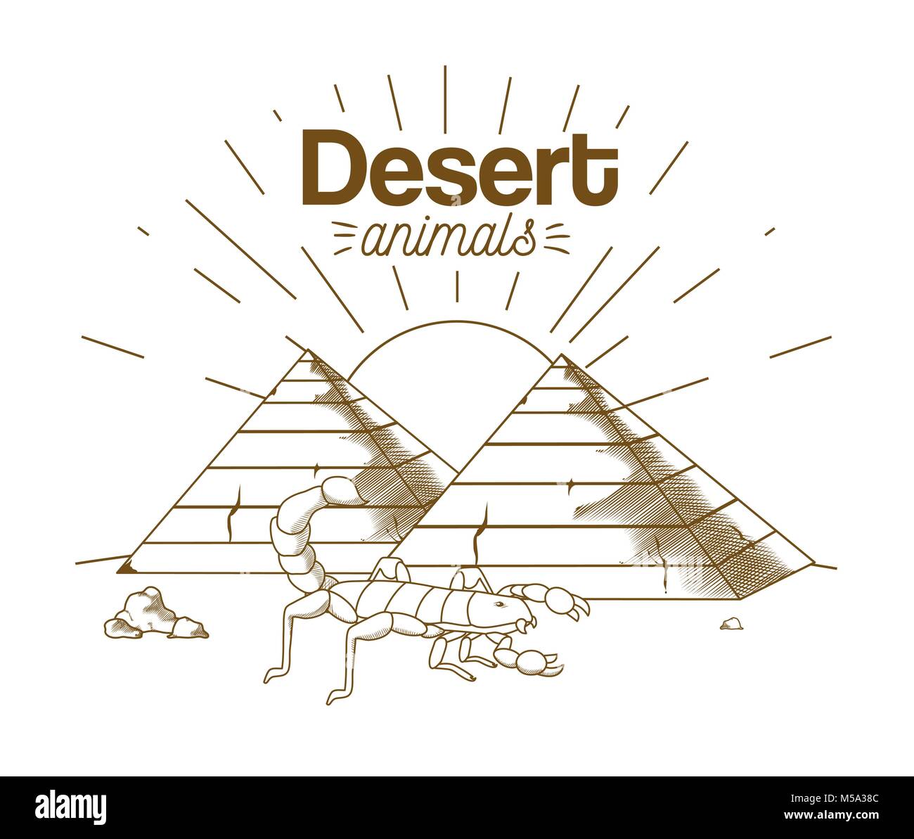 Les animaux du désert dessin caricature Illustration de Vecteur